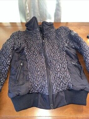 Emporio Armani EA7 Womens  Textured Bomber Jacket Small
